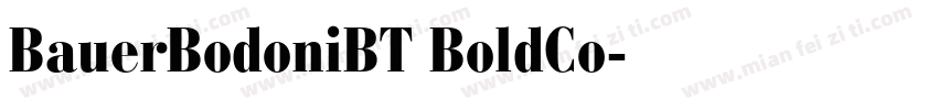 BauerBodoniBT BoldCo字体转换